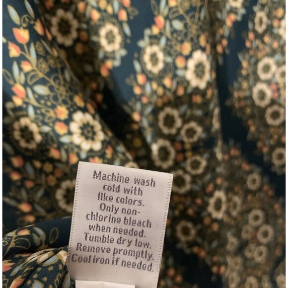 Lauren Conrad Women's Sleeveless Floral Top Green Medium 100% Polyester - Picture 4 of 5